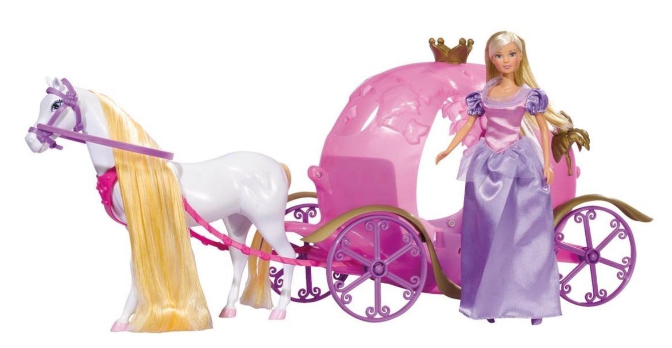 Carosse avec Barbie et licorne