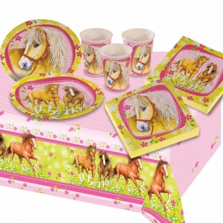 Kit Gouter Anniversaire Cheval 6 Enfants