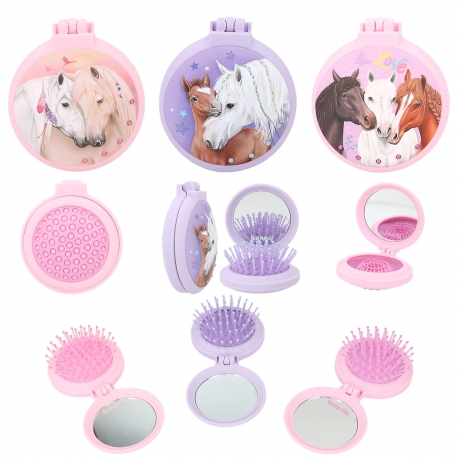 Brosse Pliante Cheval Avec Miroir Miss Mélody